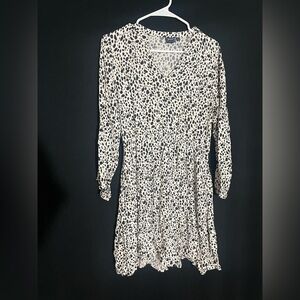 GAP Black and White Patterned Dress